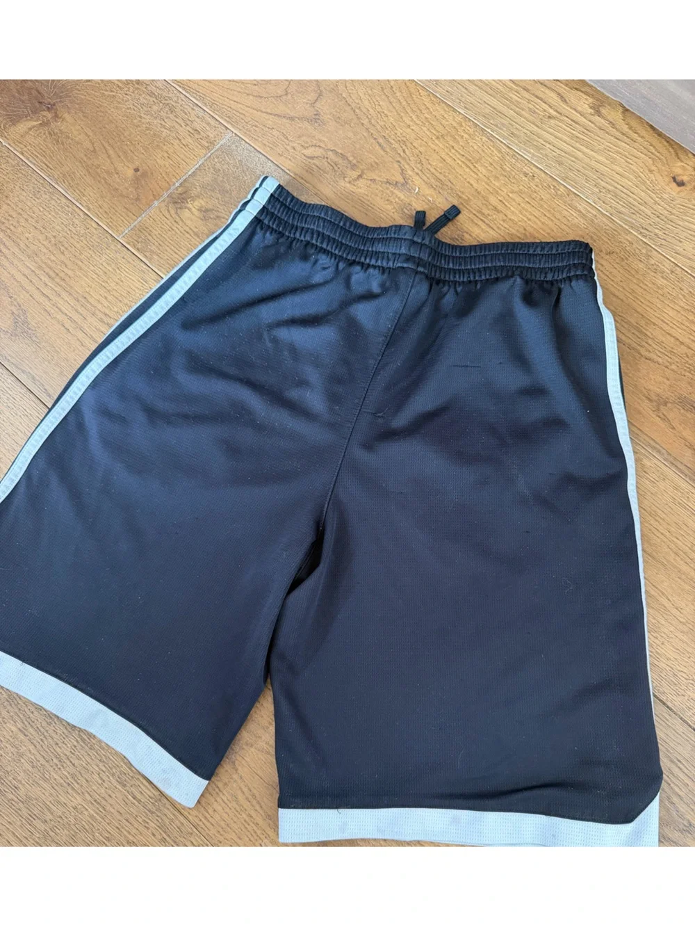 Adiadas Trendy Black Athletic Shorts with White Trim Kids Large/ Women’s XS